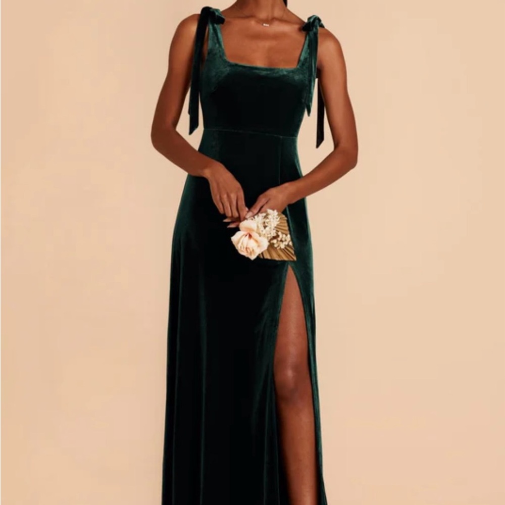 Birdy Grey Dark Green Velvet Maxi Dress Bridesmaid